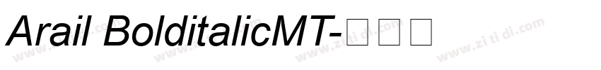 Arail BolditalicMT字体转换